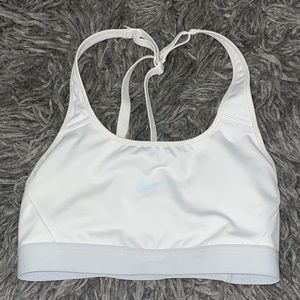 white Nike sports bra